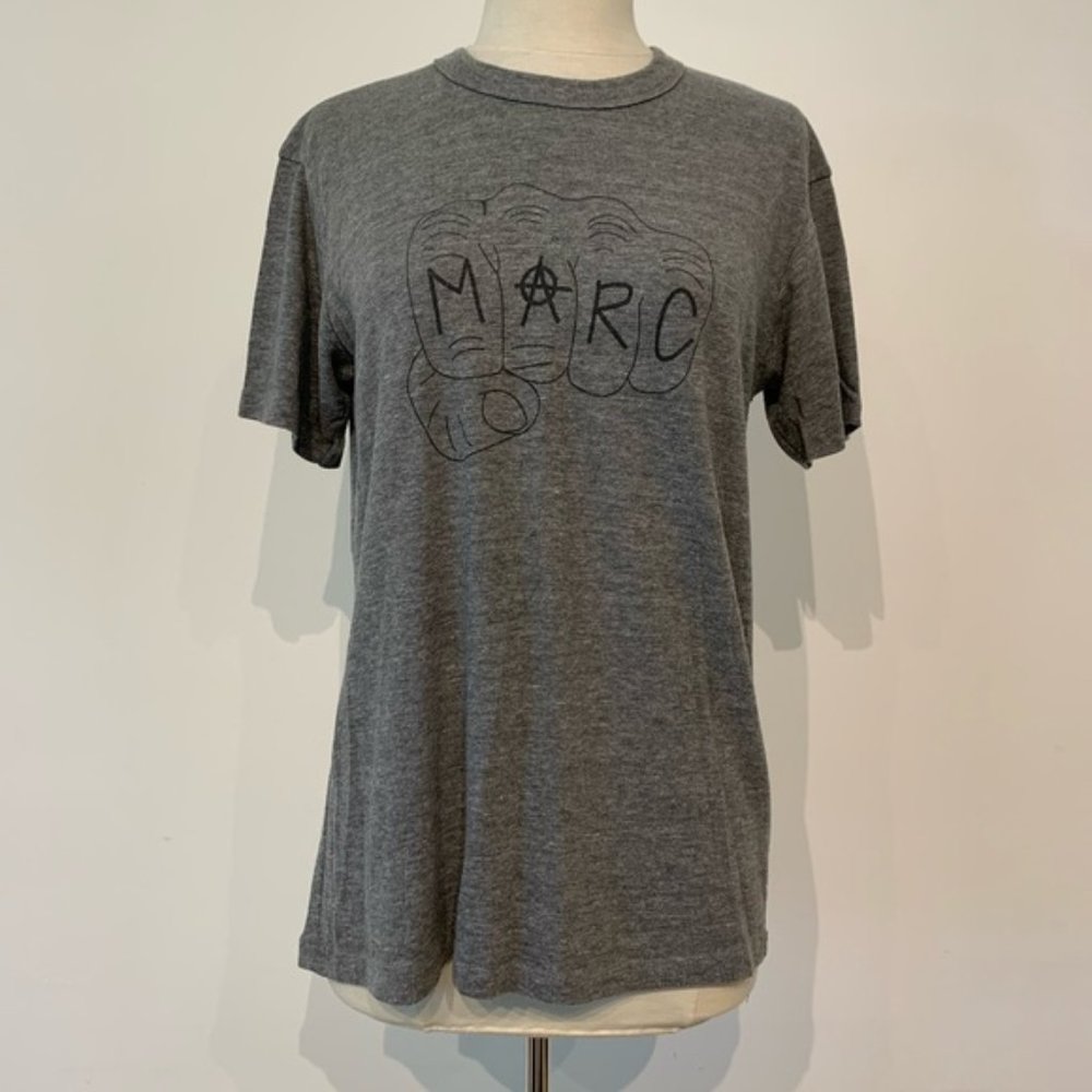 Marc Jacobs Heather Grey Punk Fist Tee